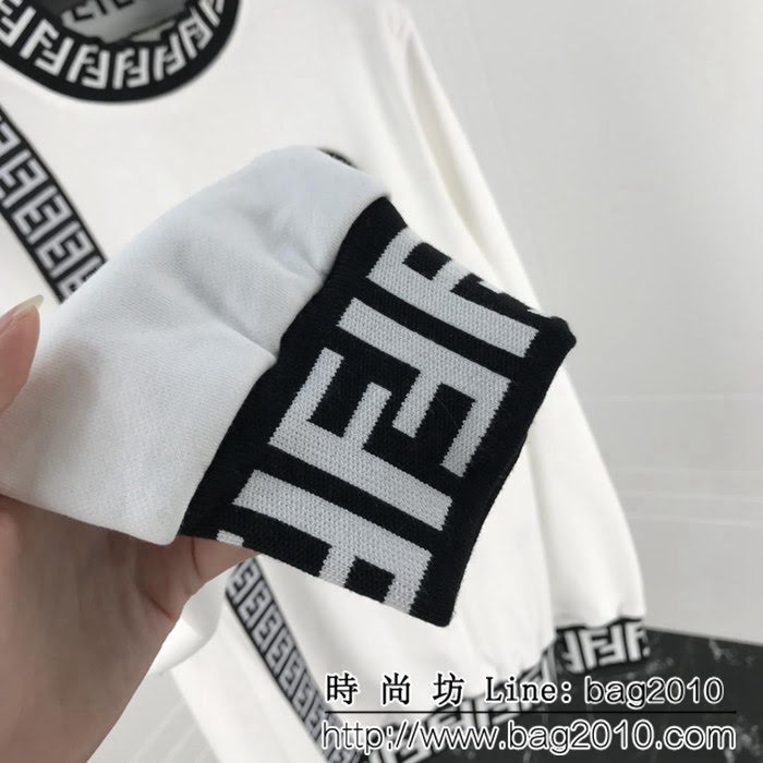 FENDI芬迪 18FW秋冬新款 高織精梳棉螺紋 套裝 情侶款 ydi1174